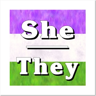 She-They Pronouns: Genderqueer Posters and Art